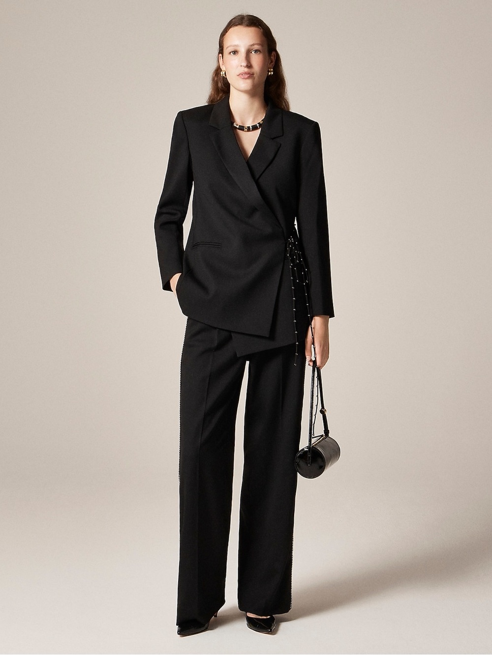 J.Crew Wrap blazer in wool blend CN805